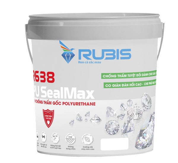 Hình ảnh sản phẩm sơn chống thấm sân thượng Polyurethane Rubis R638 PU SealMax.