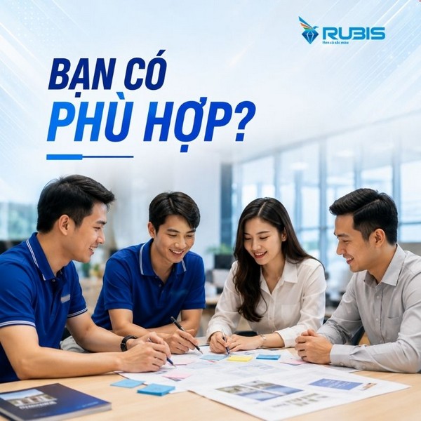 Bốn nhân viên kinh doanh sơn gồm ba người mặc áo xanh và một người mặc áo trắng cùng trao đổi trên bàn làm việc với tài liệu, giấy ghi chú và bảng màu.