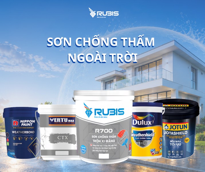 Sơn chống thấm ngoài trời tốt nhất 2026 bảo vệ công trình khỏi thời tiết khắc nghiệt, nước mưa, nắng gắt